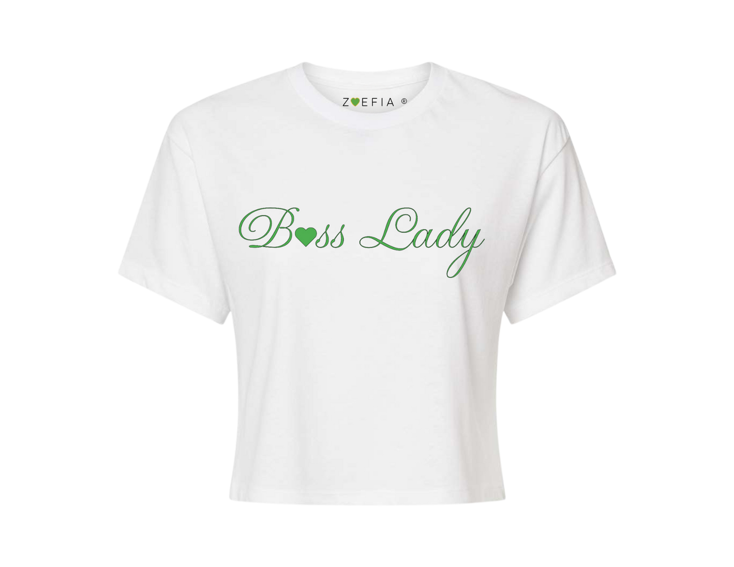 Boss Lady Crop Top T-Shirt - Black