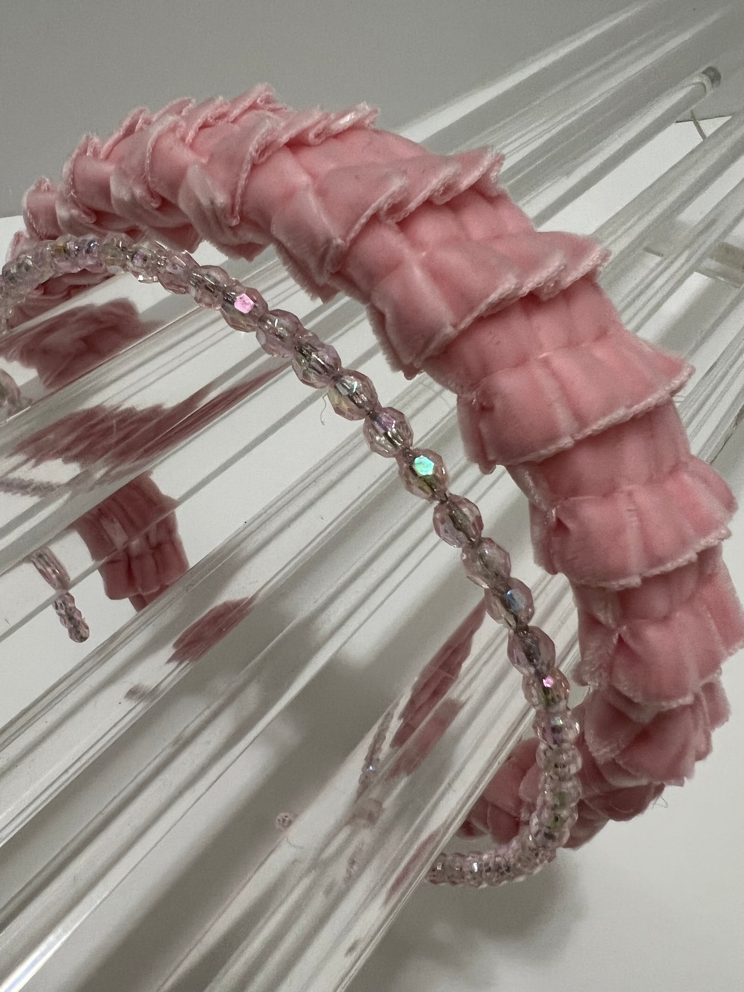 Headband - Pleated Pink