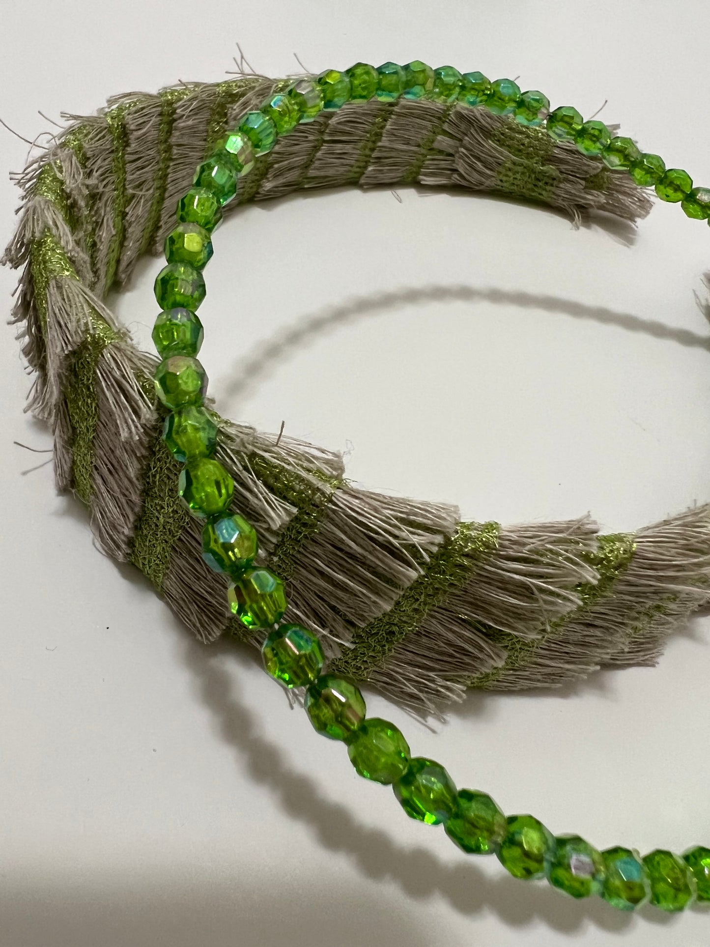 Headband - Fringed Green