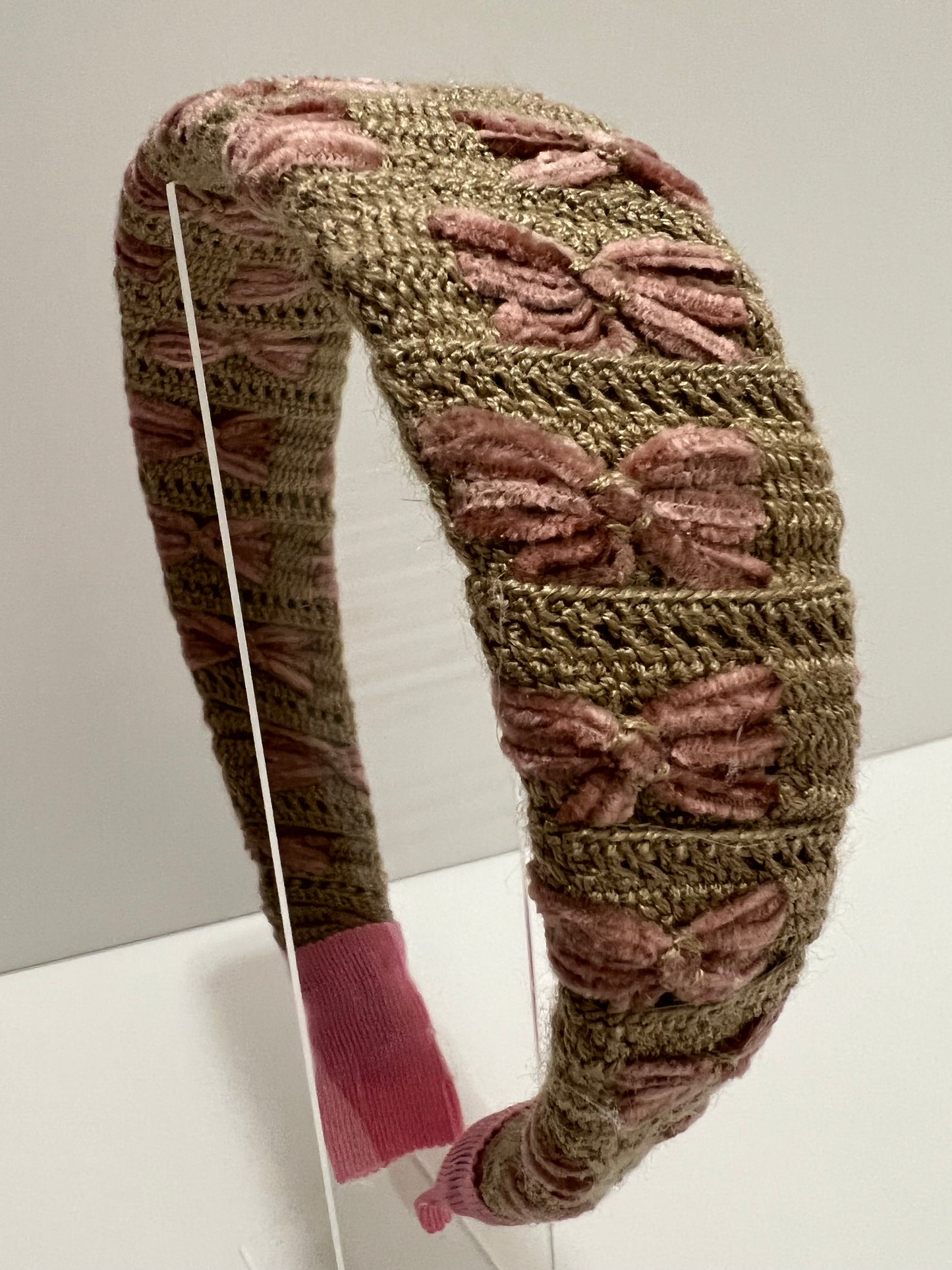 Headband - Pink Crochet