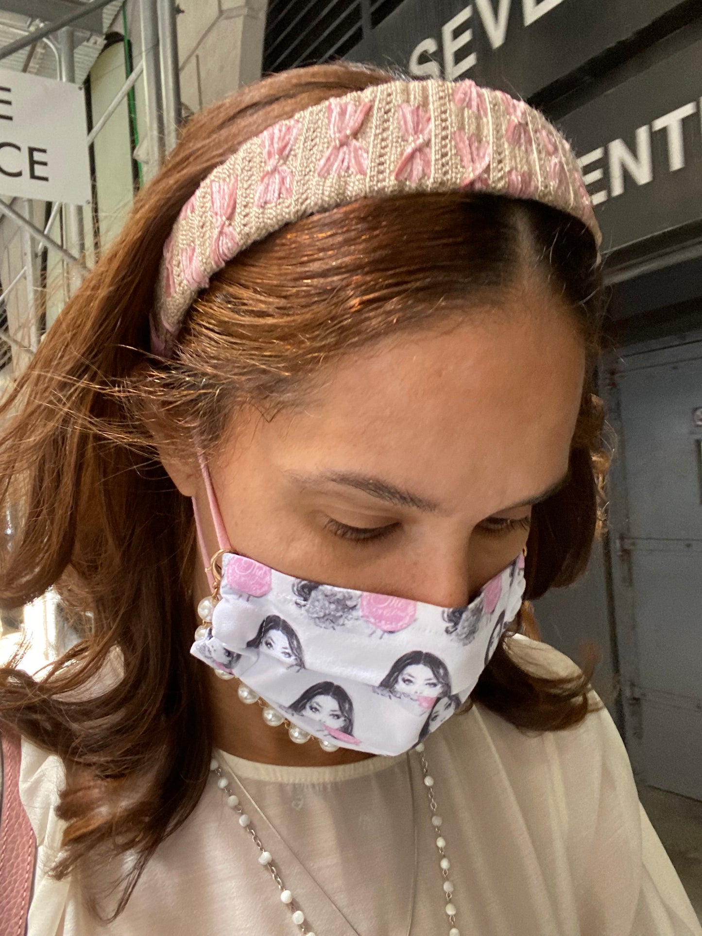 Headband - Pink Crochet