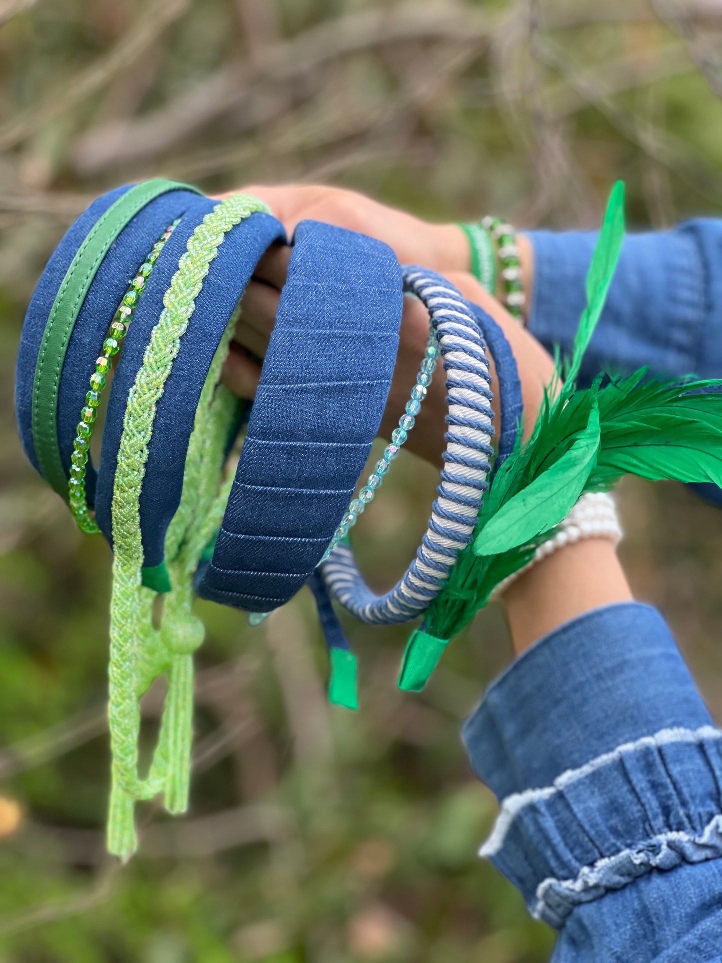 Denim - Pleated Light Wash
