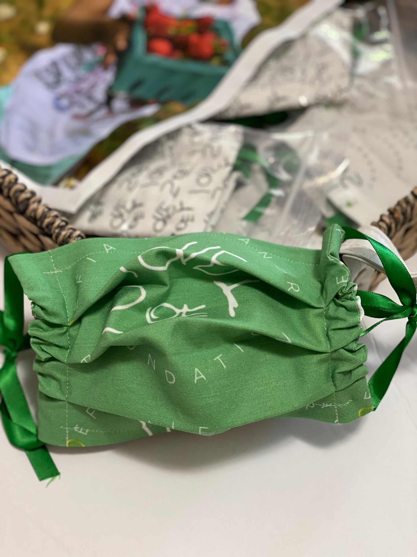 Team Zoefia Signature Fabric - Handmade Mask - Green