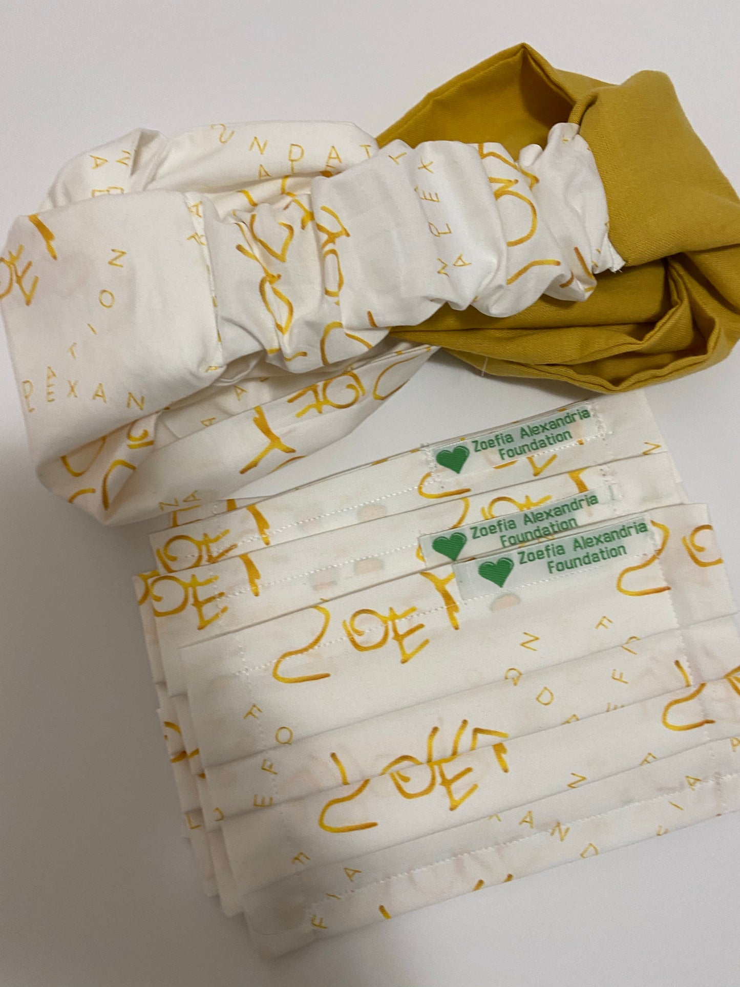 Handmade Team Zoefia Turbans - Gold fabric