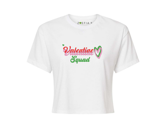 Valentine Squad Crop Top T-Shirt