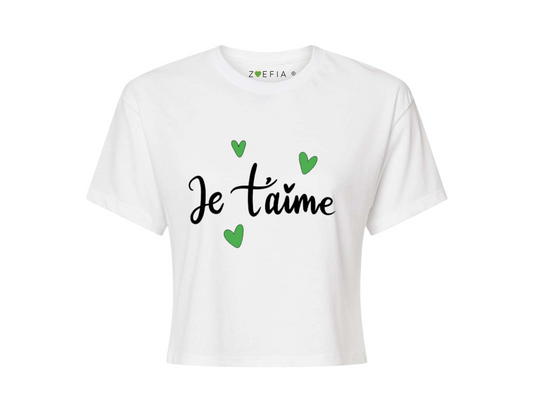 Je t'aime Crop Top T-Shirt