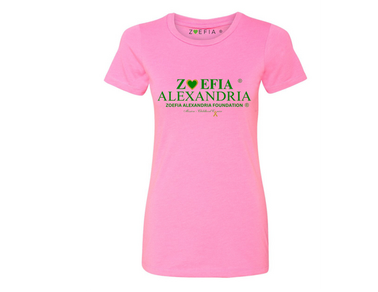 Baby Tee Zoefia Alexandria Signature T-Shirt - Pink