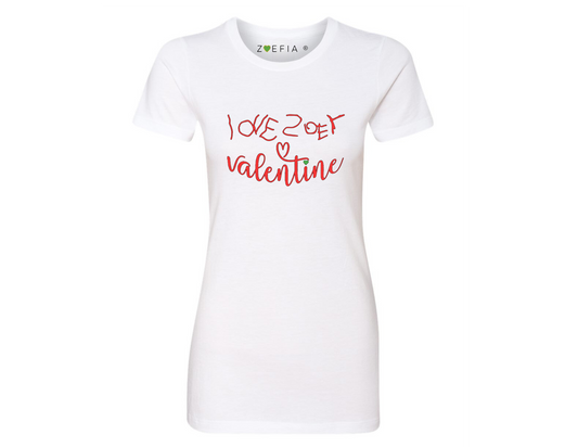 Love Zoey Valentine T-Shirt - White