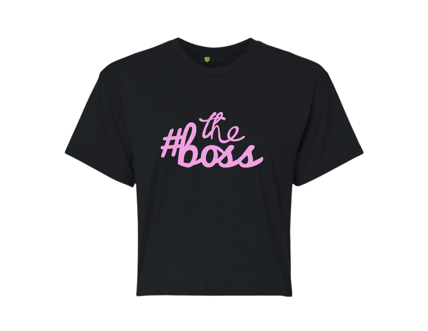 The Boss Crop Top T-Shirt - Black