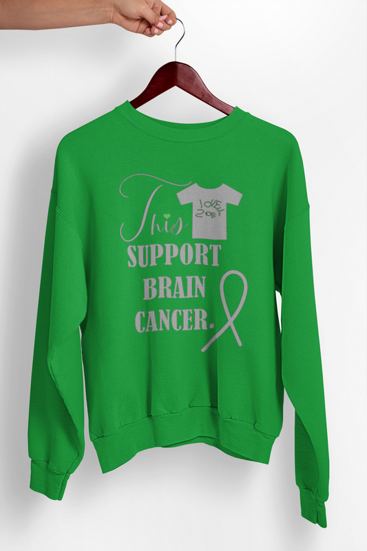 Brain Cancer Crewneck Sweatshirt - Green