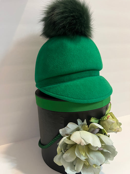 Saph - Riding Hat - Green on Green