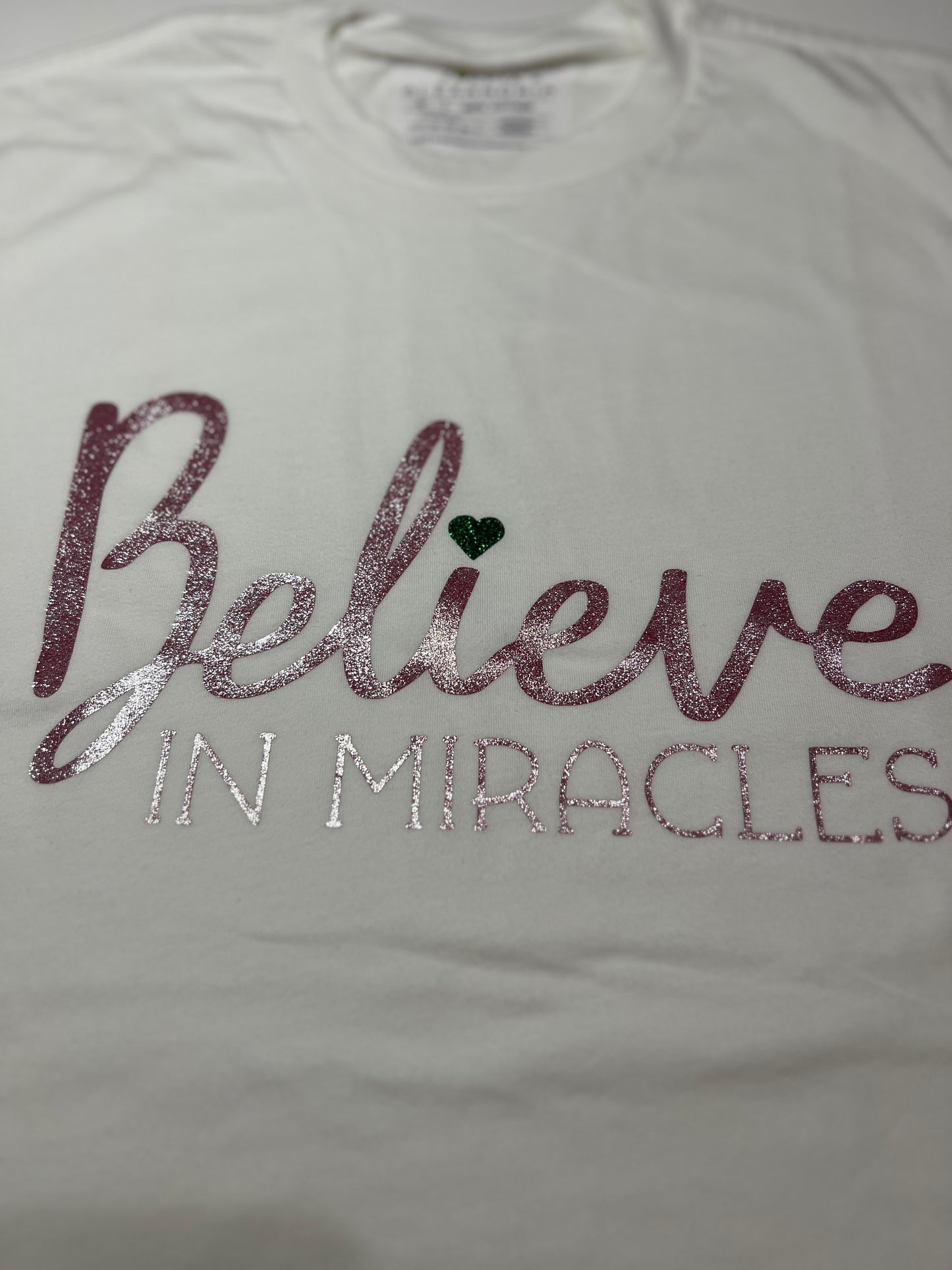 Believe in Miracles T-Shirt - Glitter
