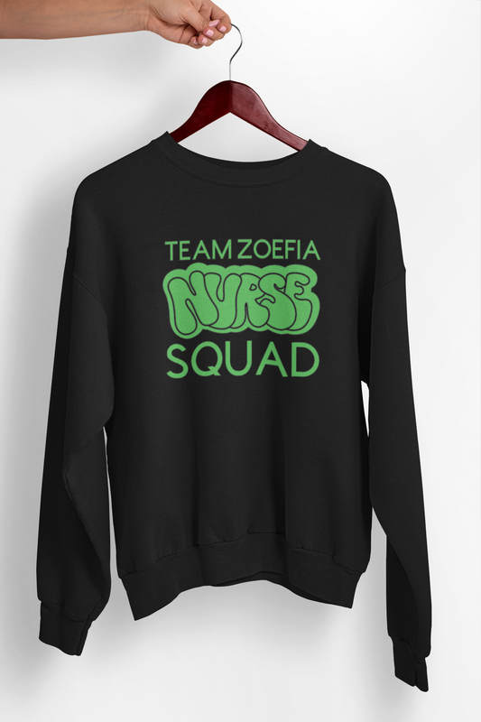 Nurse Squad Crewneck Sweatshirt - Black