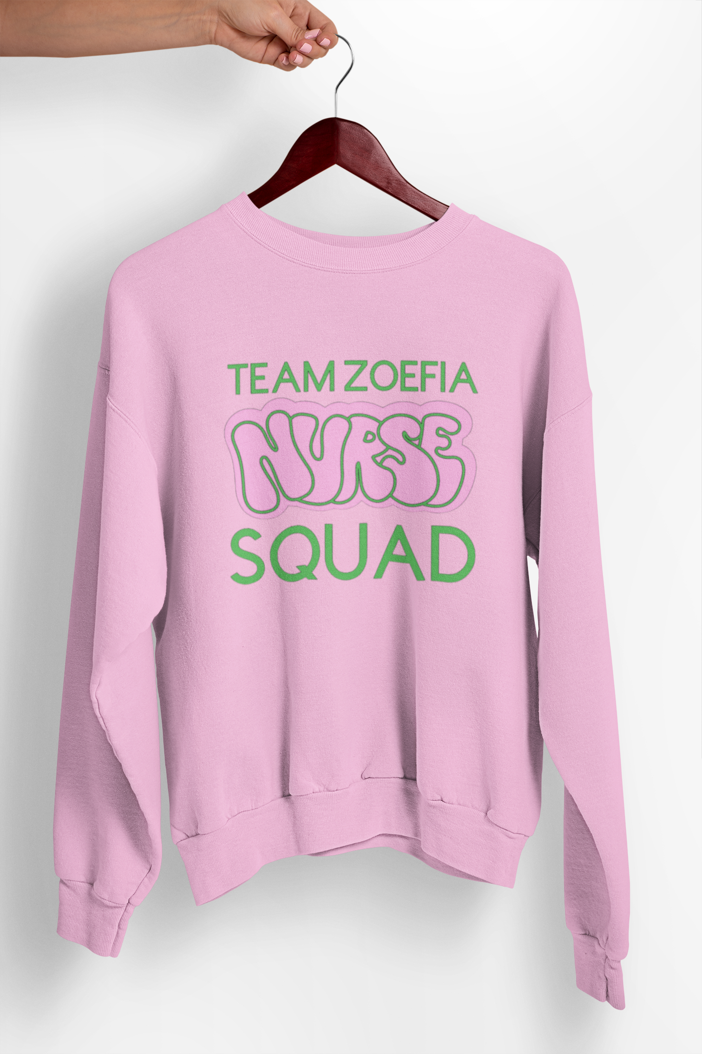 Nurse Squad Crewneck Sweatshirt - Pink