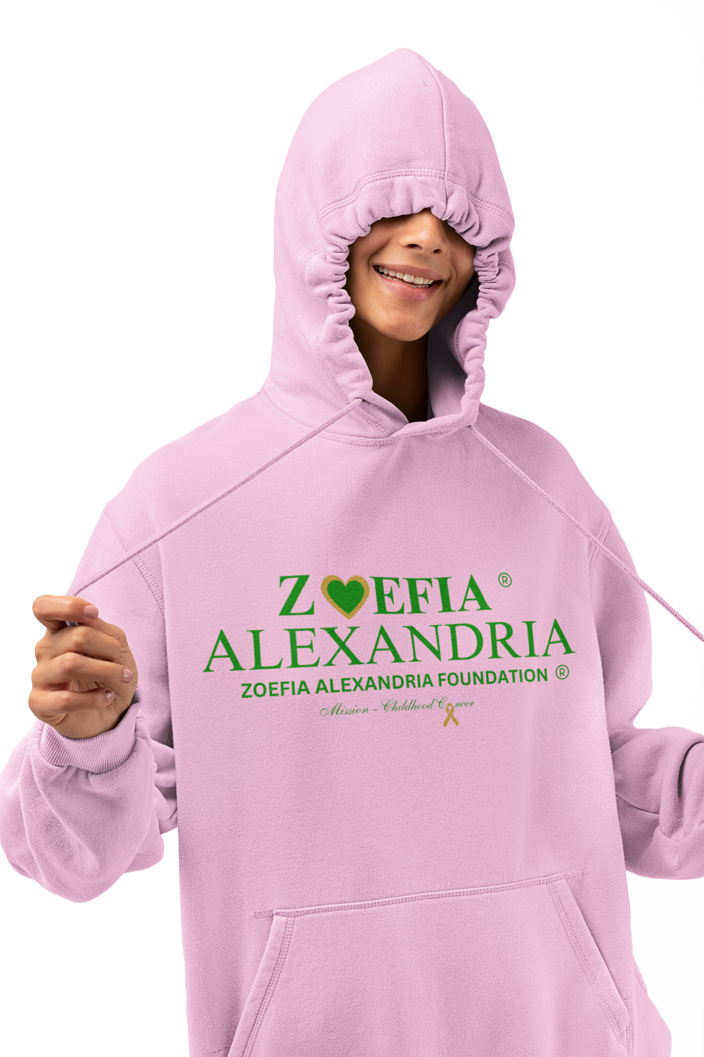 Zoefia Alexandria Signature Hoodie - Cotton Candy Pink