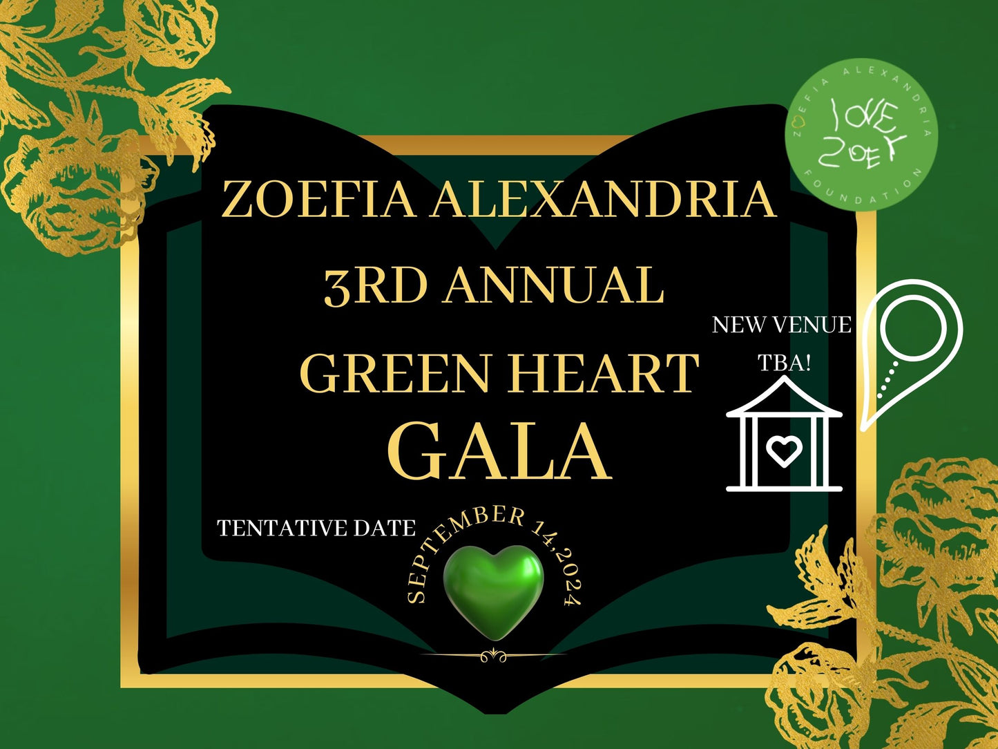 3rd Annual Zoefia Alexandria Green Heart Gala September 2024