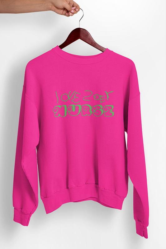 Zoey Nurse Crewneck Sweatshirt - Pink