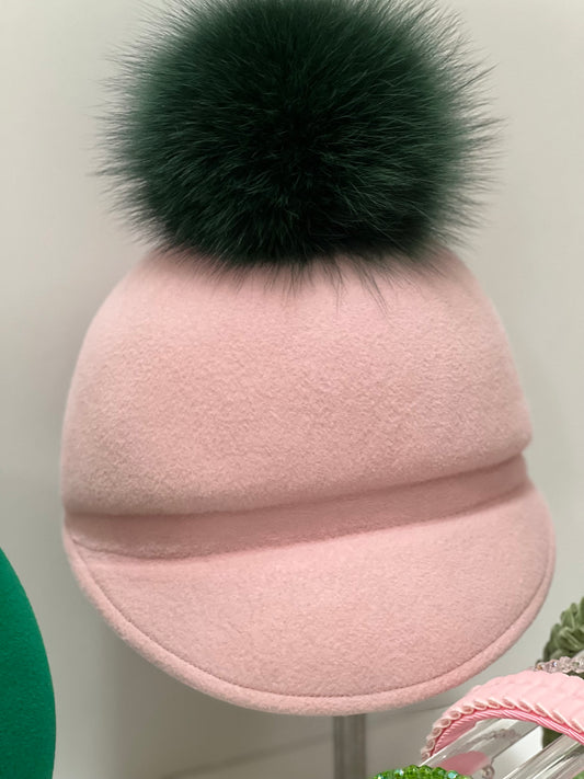 Saph - Riding Hat - Ballet with Green Pom Pom