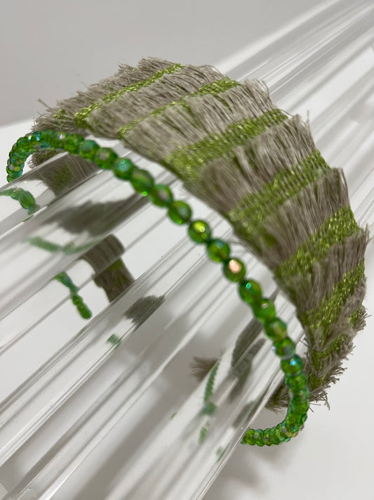 Headband - Fringed Green