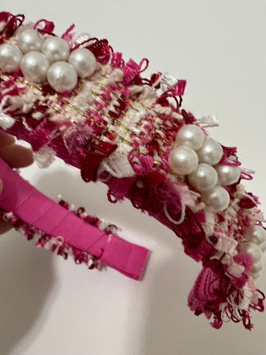 Headband - Tweed Pearl