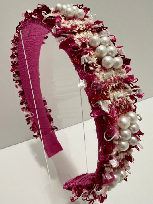 Headband - Tweed Pearl