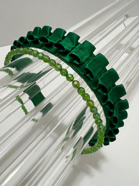 Headband - Pleated Green
