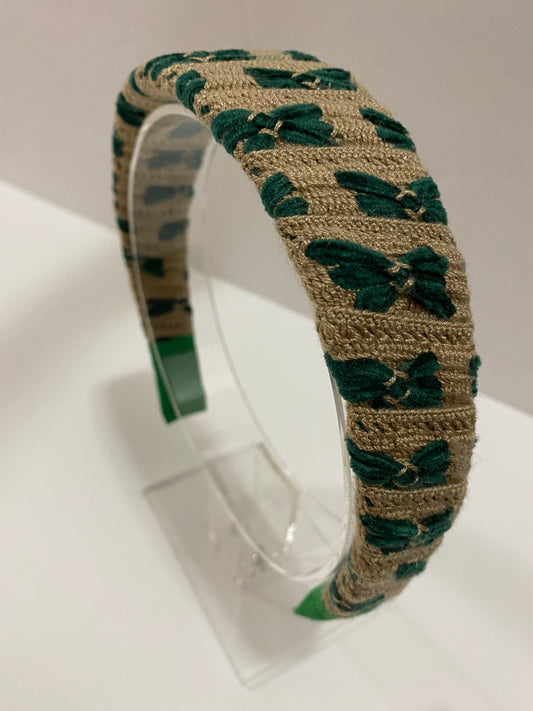 Headband - Green Crochet