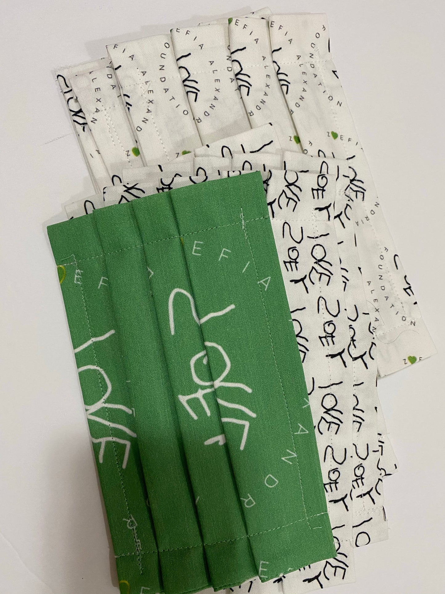 Team Zoefia Signature Fabric - Handmade Mask - Green