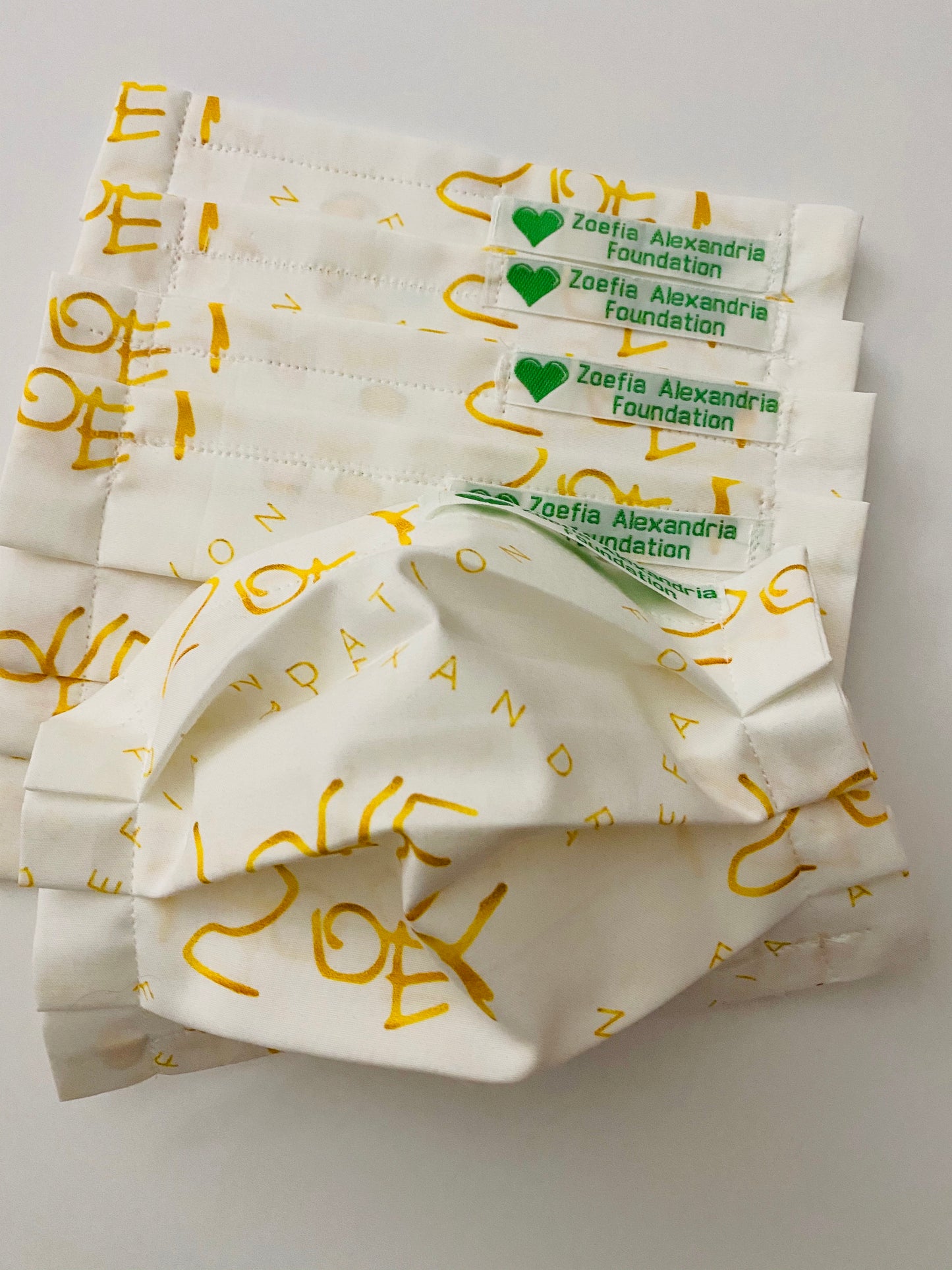 Team Zoefia Signature Fabric - Handmade Mask - Signature Gold