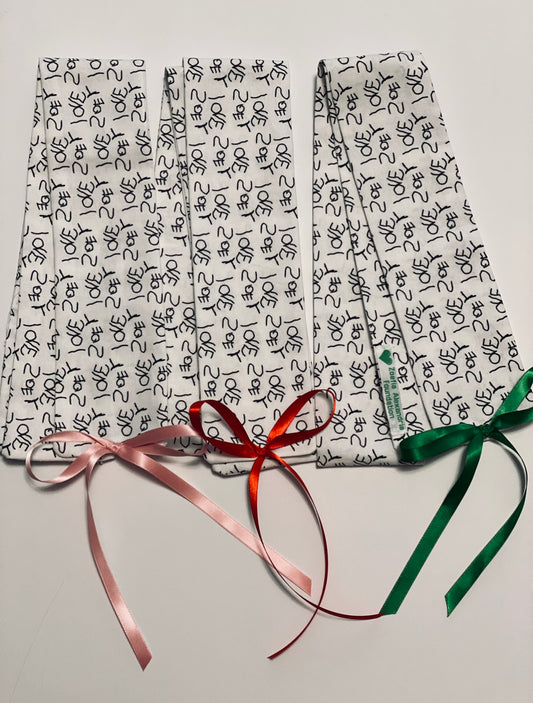 Handmade Team Zoefia Scarf - Bandeau - Red Ribbon
