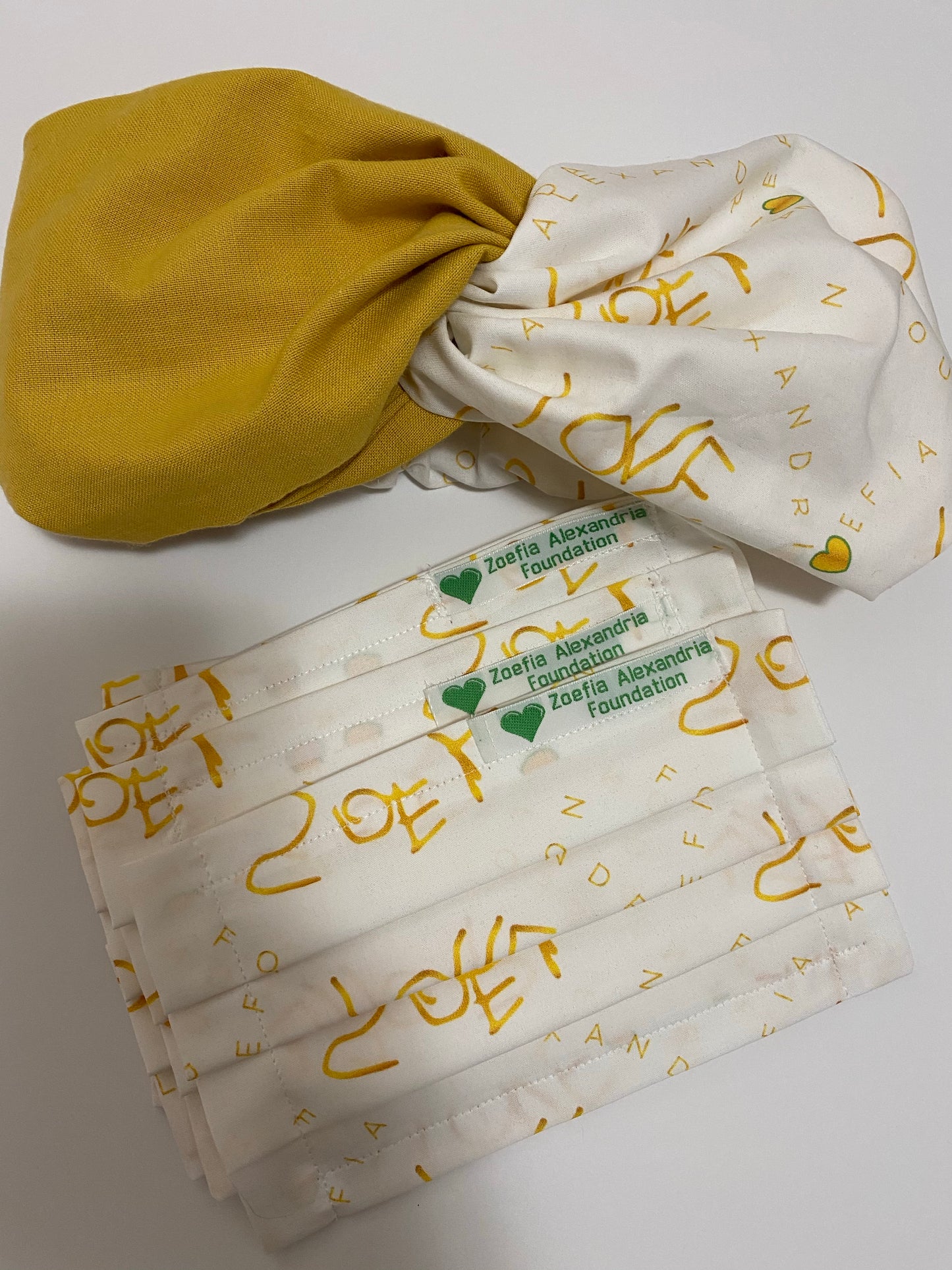 Handmade Team Zoefia Turbans - Gold fabric